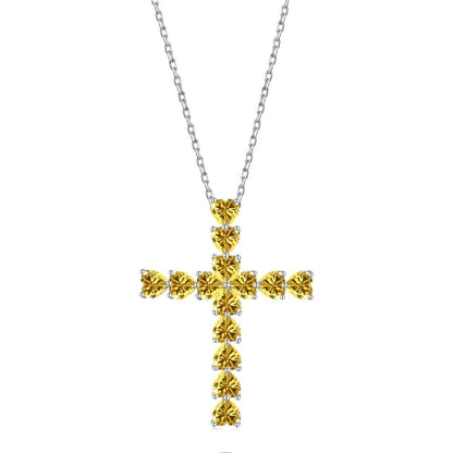 [AuraEcho]Radiant Cross Shape Necklace