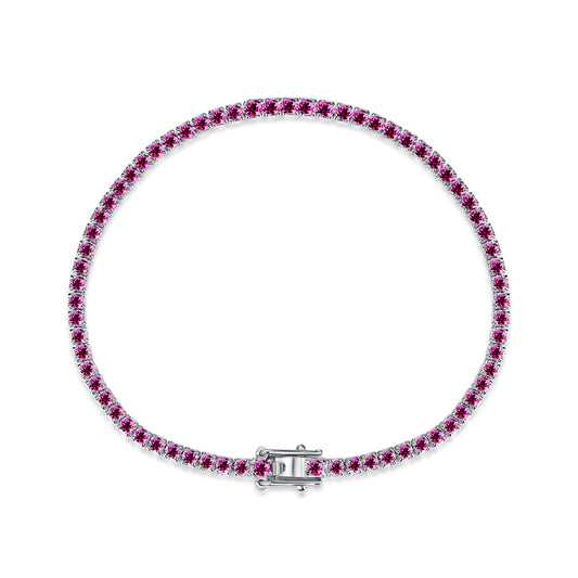 [AuraEcho]Dazzling Colorful Round Cut Daily Bracelet