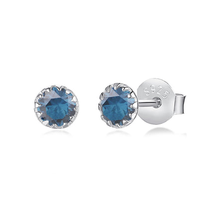[AuraEcho]Sparkling Colorful Round Shape Earrings
