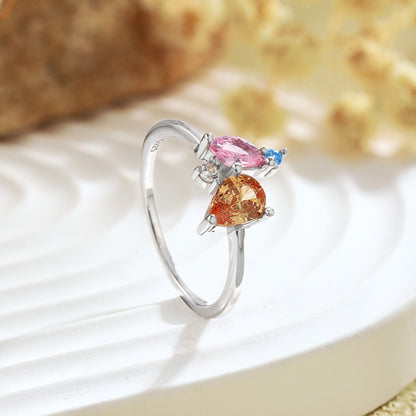 [AuraEcho]Radiant Colorful Multi Cut Daily Ring