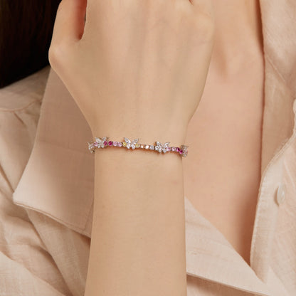 [AuraEcho]Ornate Colorful Butterfly Shape Round Cut Daily Bracelet