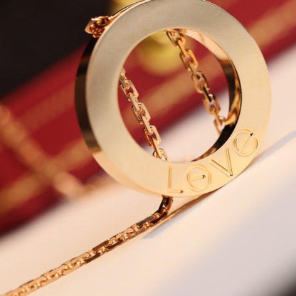 [AuraEcho]LOVE NECKLACE ADJUSTABLE ROSE GOLD