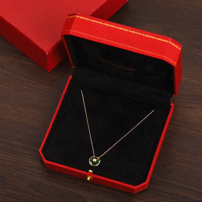 [AuraEcho]AMULETTE GOLD MALACHITE NECKLACE