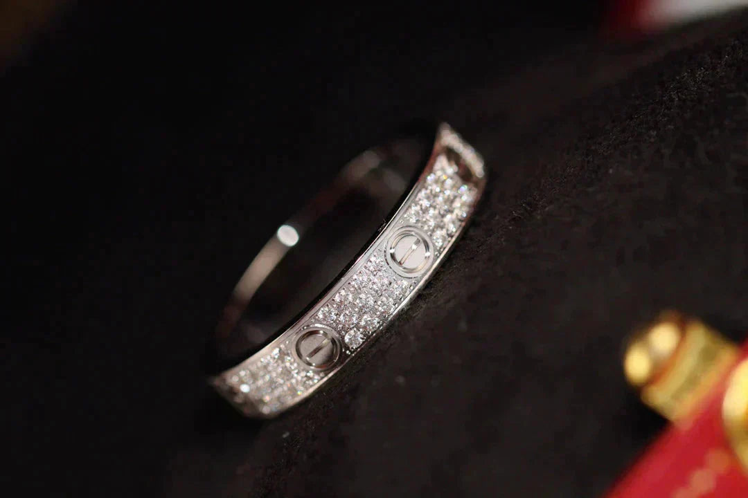[AuraEcho]LOVE RING 3.6MM DIAMOND PAVED