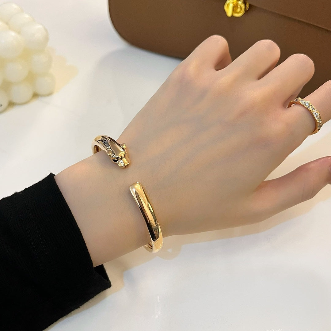 [AuraEcho]PANTHERE GOLD OPEN BRACELET