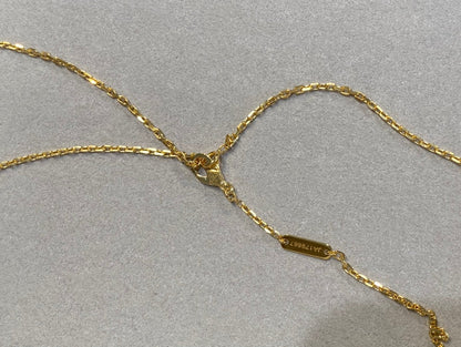 [AuraEcho]CLOVER 25MM NECKLACE GOLD CARNELIAN