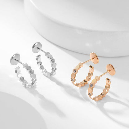 [AuraEcho]BEE LOVE DIAMOND HOOP EARRINGS
