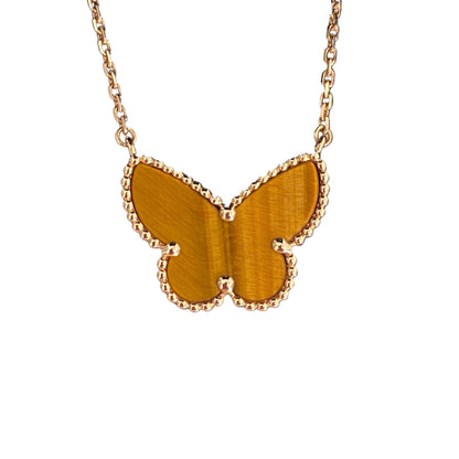 [AuraEcho] TIGER__ EYE BUTTERFLY NECKLACE