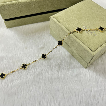 [AuraEcho]CLOVER 6 MOTIF  ONYXS BRACELET