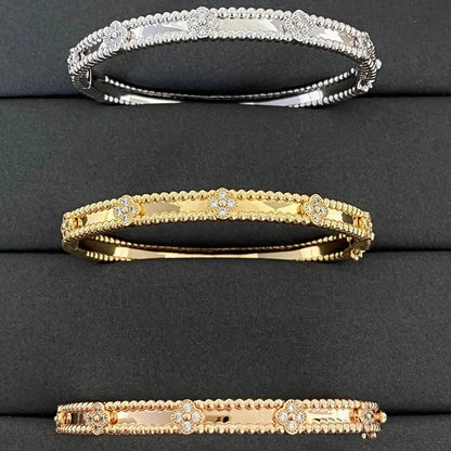[AuraEcho]CLOVER BRACELET 4MM DIAMONDS