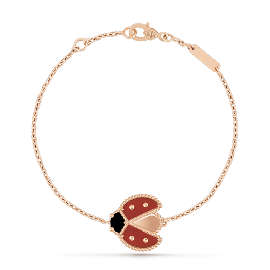 [AuraEcho]LUCKY SPRING 1 MOTIF PINK GOLD BRACELET