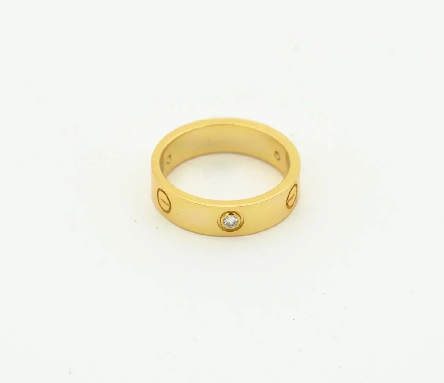 [AuraEcho]LOVE RING 4MM 1 DIAMOND GOLD