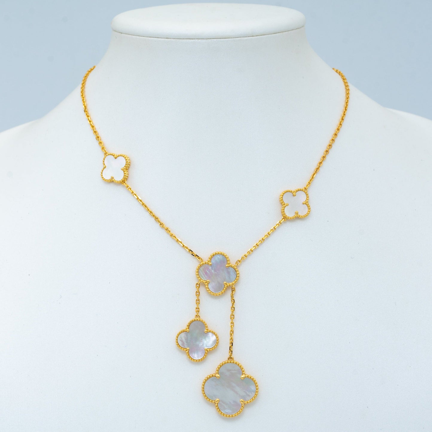 [AuraEcho]CLOVER MOTHER OF PEARL NECKLACE 6 MOTIF