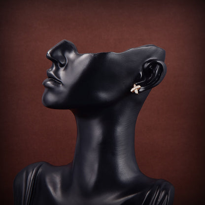 [AuraEcho]JEUX DE GOLD DIAMOND EARRINGS