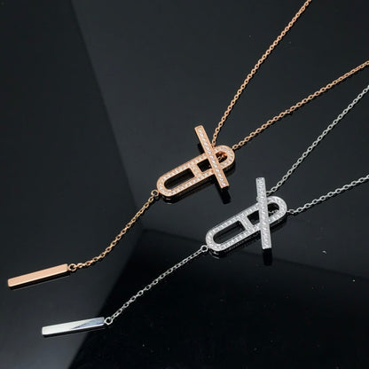 [AuraEcho]HM NECKLACE PLATINUM ROSE GOLD DIAMOND