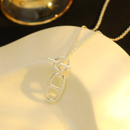 [AuraEcho]HM CHAINE D'ANCRE PENDANT NECKLACE STERLING SILVER