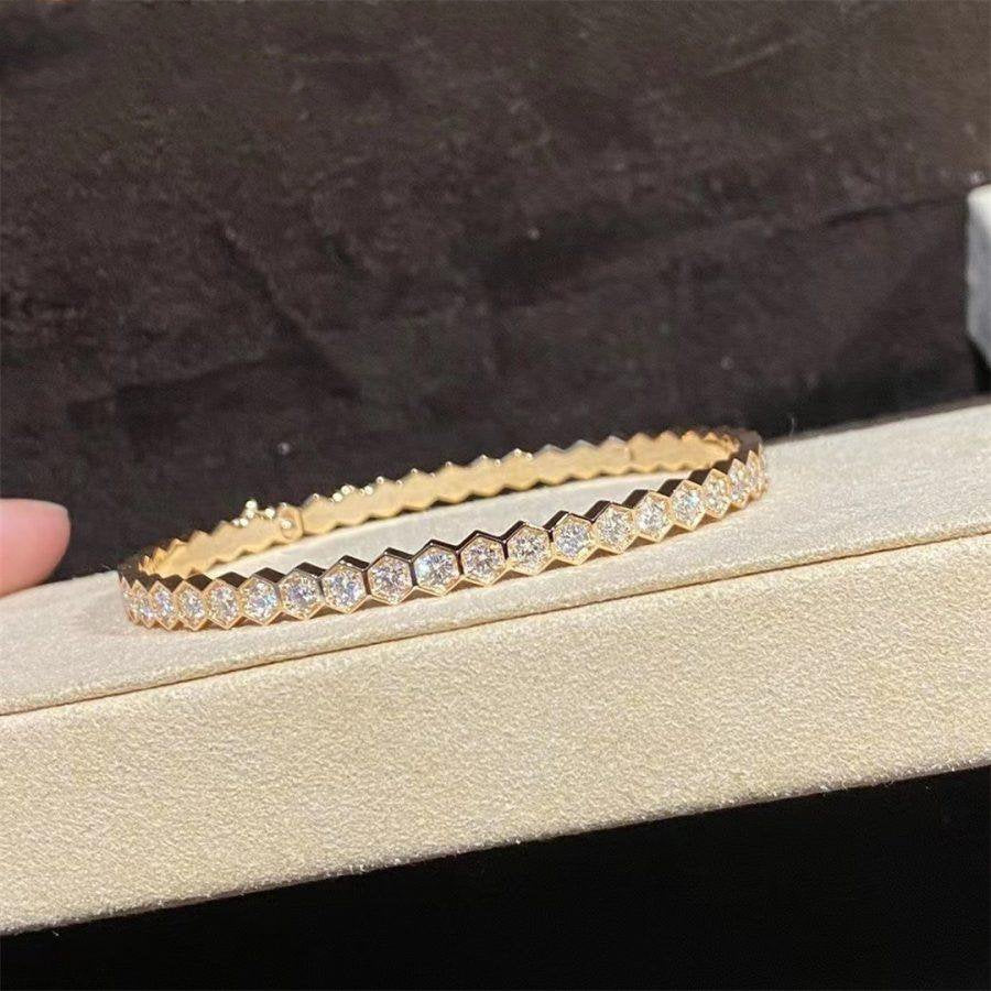[AuraEcho]BEE LOVE GOLD BRACELET FULL DIAMOND