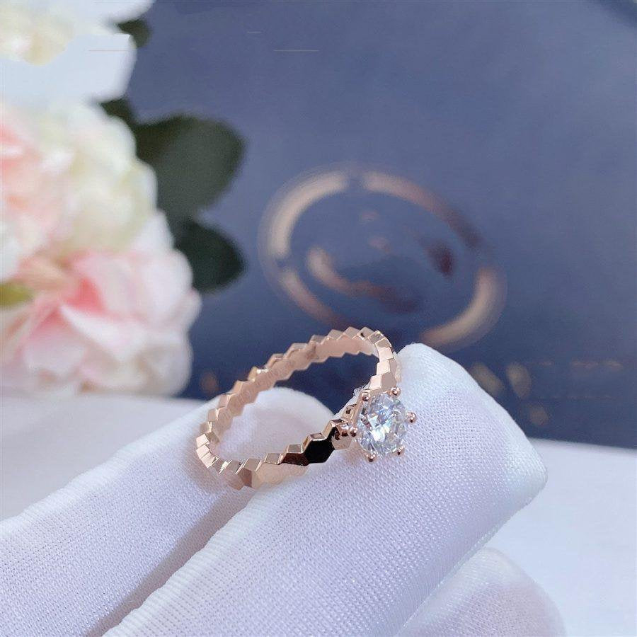 [AuraEcho]BEE LOVE RING PINK GOLD 1 DIAMOND
