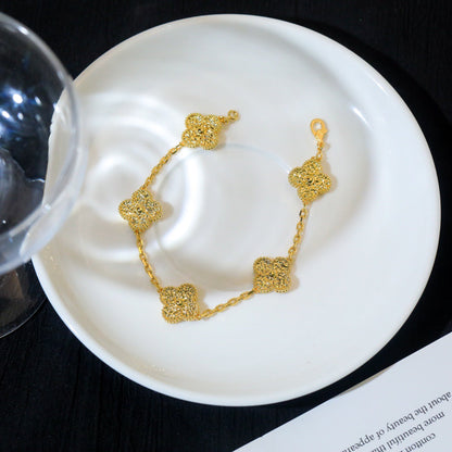 [AuraEcho]CLOVER 5 MOTIFS BRONZING BRACELET