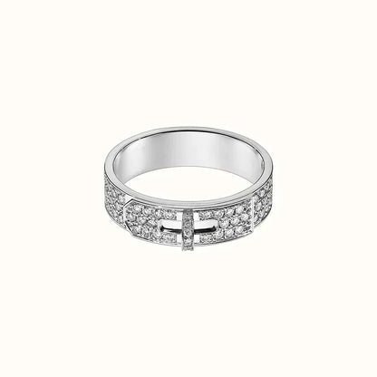 [AuraEcho]KELLY SILVER DIAMOND RING