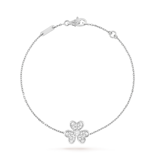[AuraEcho]FRIVOLE SILVER FLOWER DIAMOND BRACELET