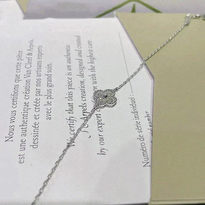 [AuraEcho]CLOVER  SINGLE FLOWER BRACELET SILVER